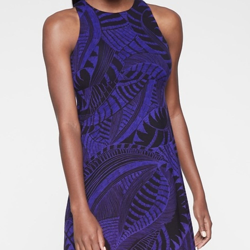 Athleta Purple and Black Sheath Mini Dress